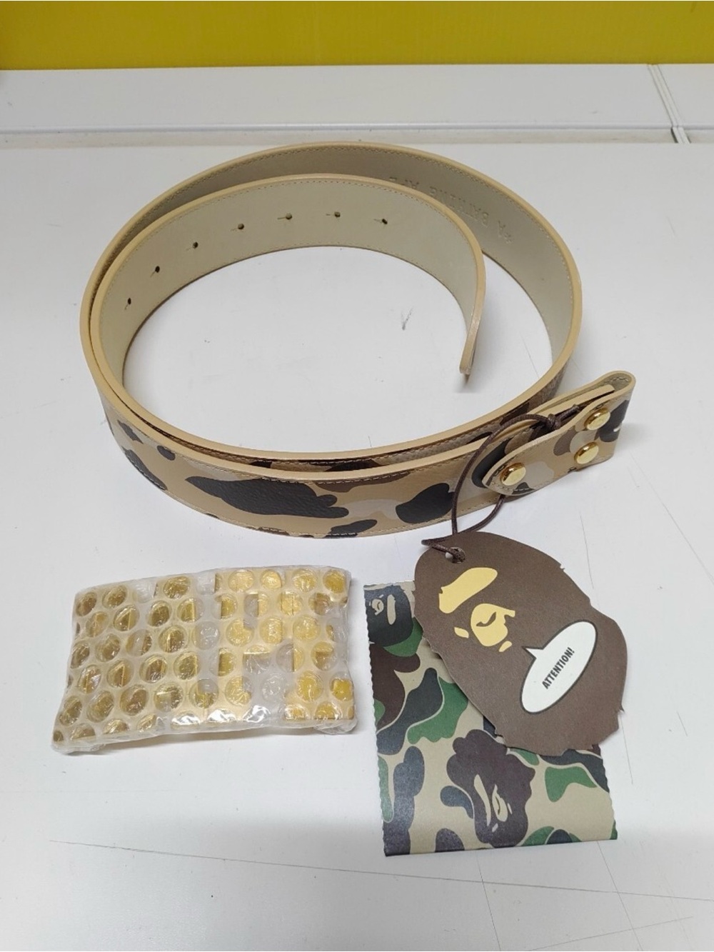 Authentic A BATHING APE Camo Belt DEADSTOCK